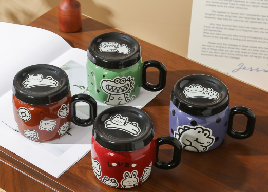 Creative Retro Cute Ceramic Mug – Coffee & Tea Cup, Birthday Gift for Students