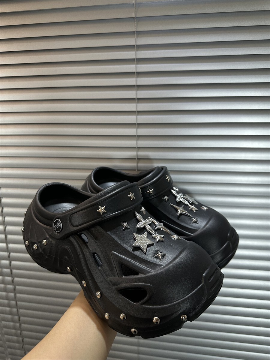 Women’s Punk Platform Clogs 6cm Thick Sole Slip-On Sandals