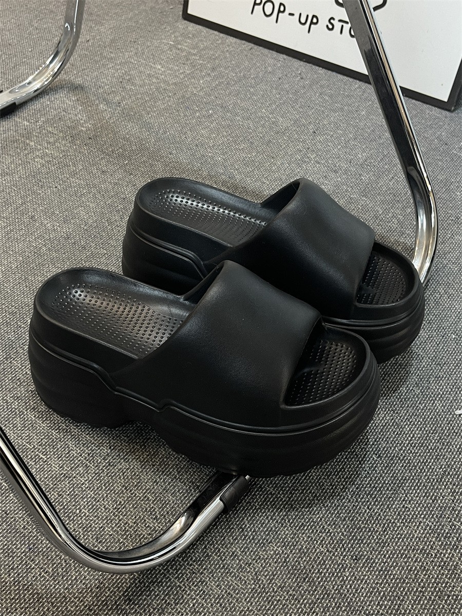 Women’s 9cm High Platform Block Heel Sandals Fashion Slip-On Slippers