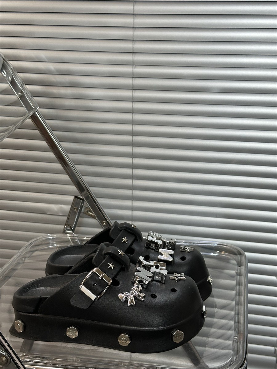 Women’s 5cm Platform Closed-Toe Clogs Summer Slip-On Sandals