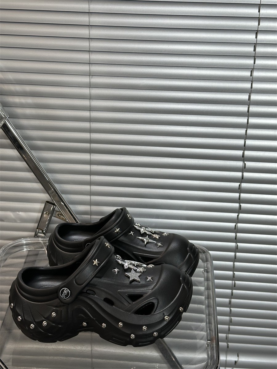 Women’s Punk Platform Clogs 6cm Thick Sole Slip-On Sandals